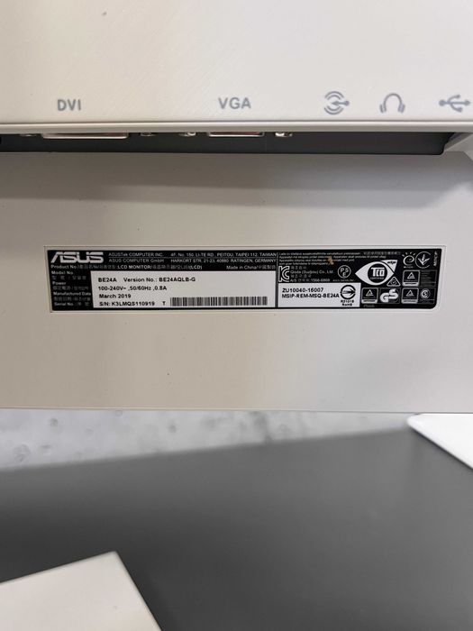 Monitor do komputera 24 cale ASUS BE24A LED IPS FullHD White PIVOT