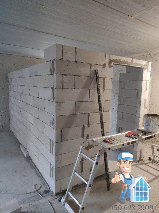 Кладка цегли газоблоку