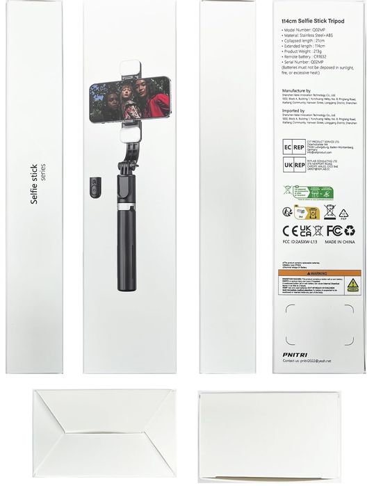 Штатив для селфі-палиця з підсвідкою