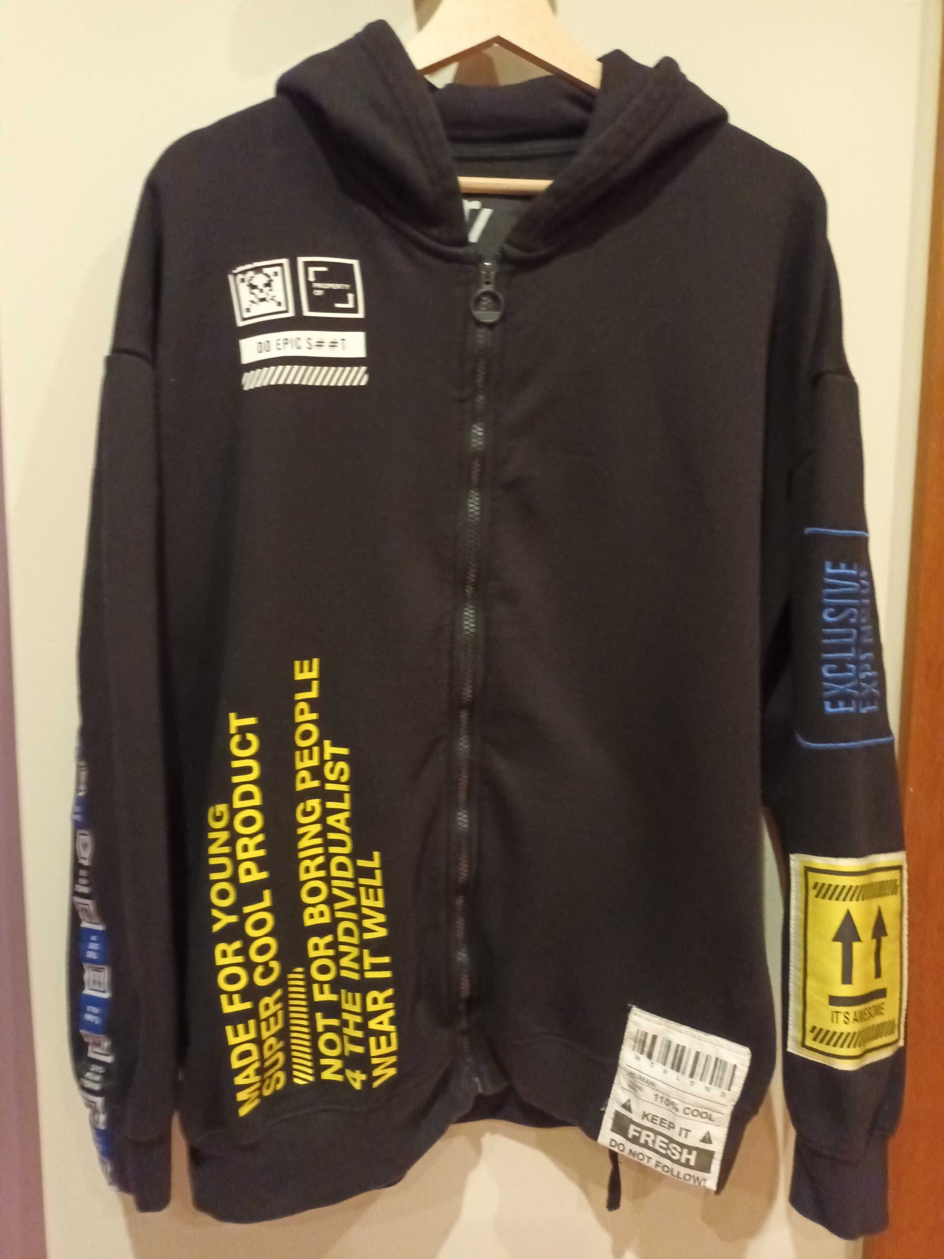 Pakiet 14 sztuk: 5 bluz, 7 t-shirty,2 koszulki polo, roz. M i L