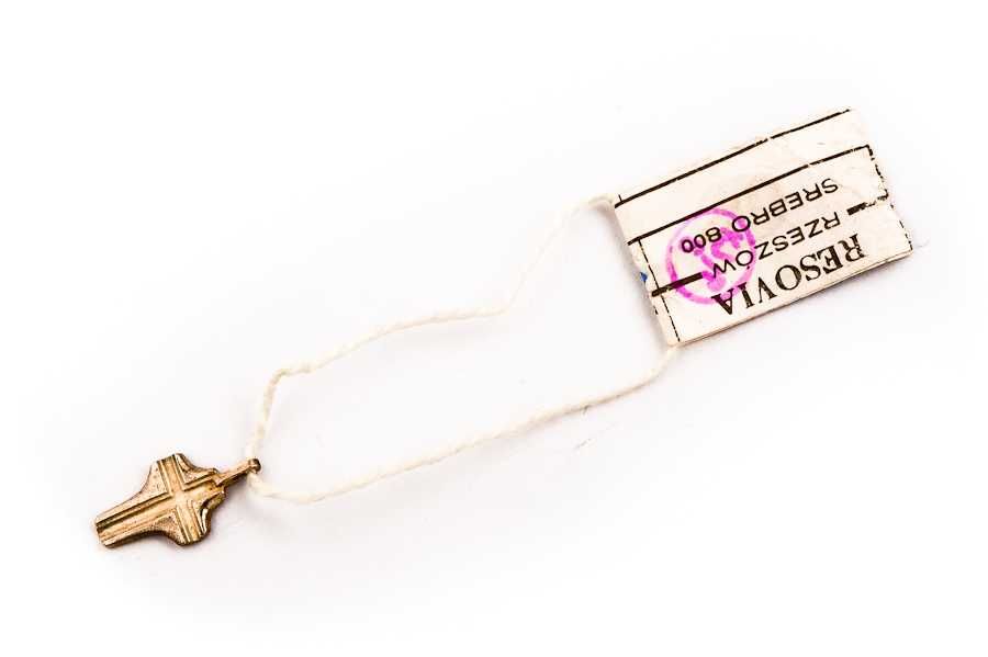 Srebrna Zawieszka Krzyż z Metką - 0,90g - WARMET - RESOVIA - POLSREBRO