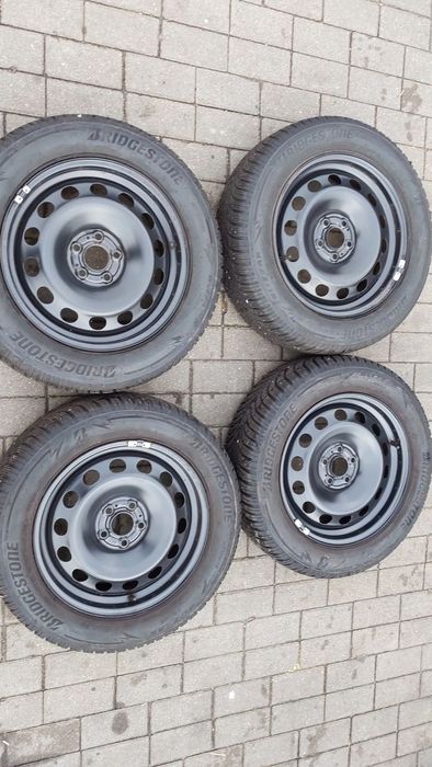 Komplet kol zimowych 205/60r16 5x100 et35 6x16 VW T-CROSS POLO VI TAIGO KAMIQ IBIZA V VI ARONA FABIA IV 8mm zima
