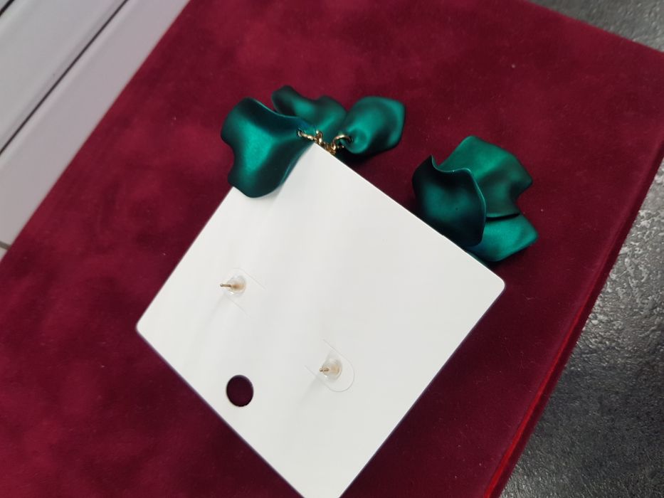 Kolczyki płatki zielone