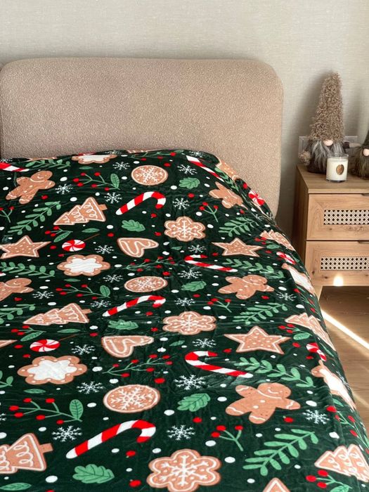 Акція! Подарунок на Святого Миколая! Плед на овчині теплий плед овчина