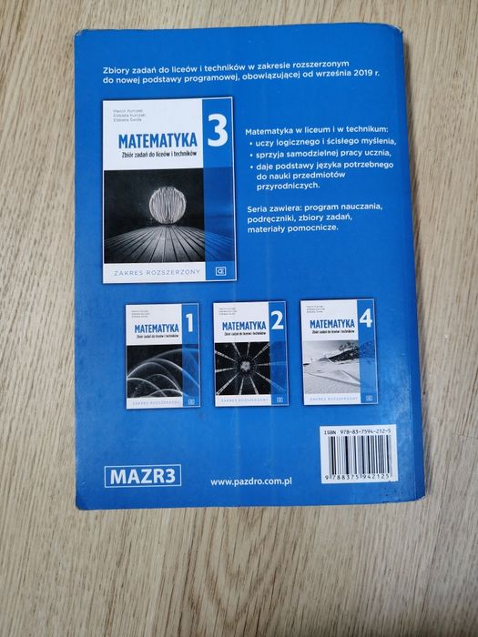 Matematyka 3 zbiór zadań pazdro