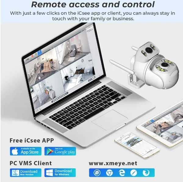Kamera podwójna obrotowa ZEWNĘTRZNA IP WIFI 6MPX
