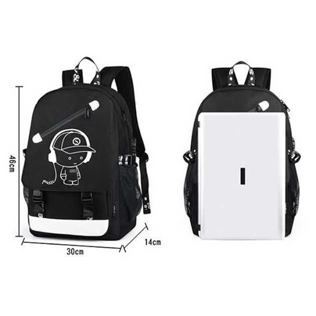 Рюкзак школьный Music для школы, городской светящийся в темноте