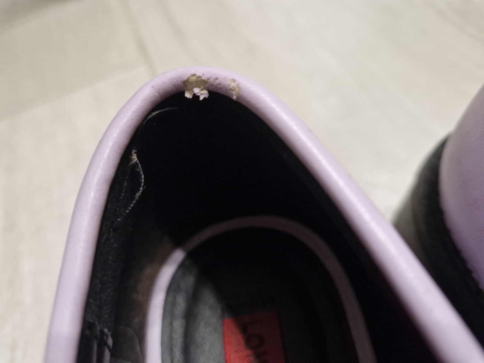 Loafersy asos mokasyny liliowe z łańcuchem