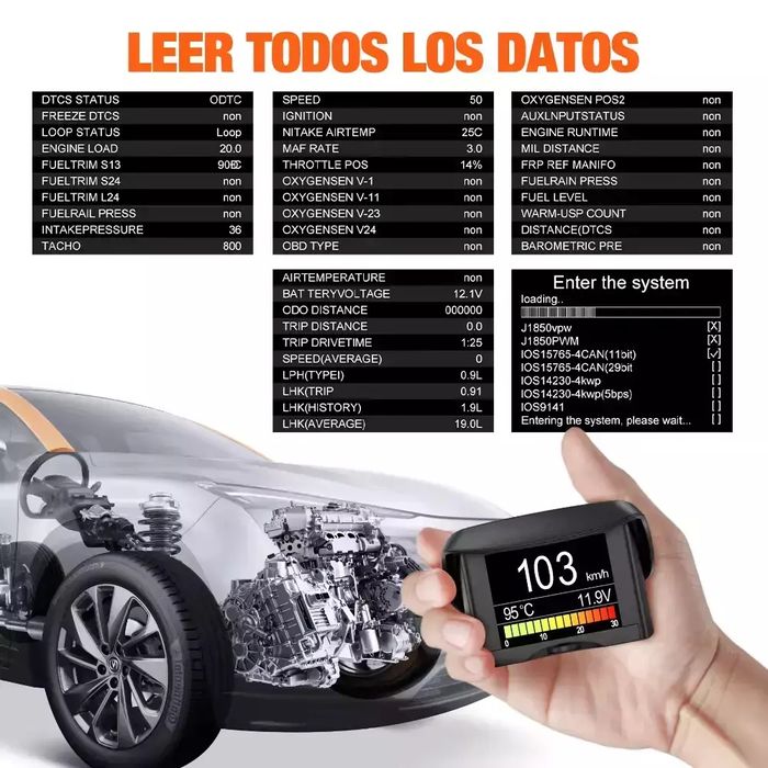 Computador de bordo Ancel A202 obd2 máquina de diagnóstico NOVO