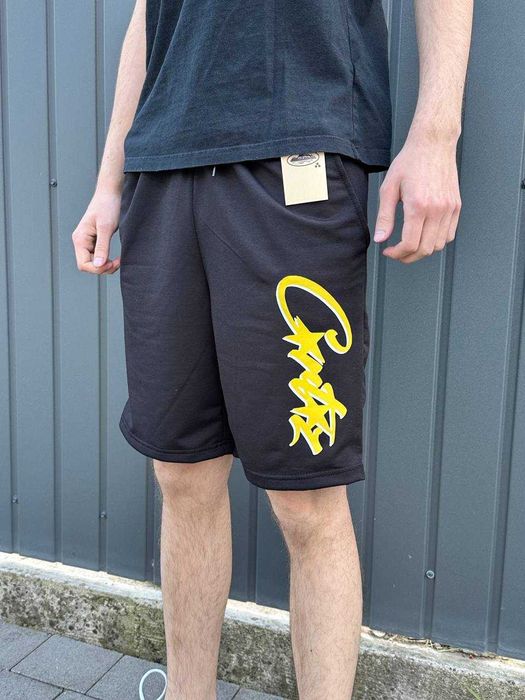 Суприм Кортіез Шорти - Чорні Сірі - Corteiz Big Logo - XS S M L XL