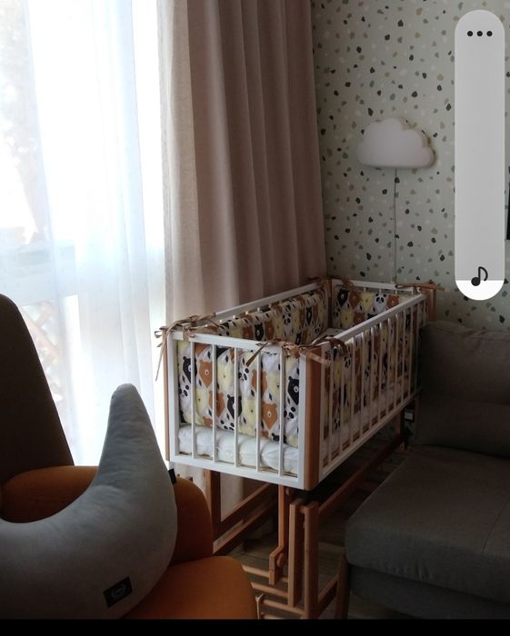 Kołyska Dreamer z bujakiem nowa, nieużywany materac i bujak