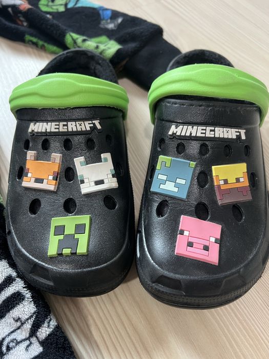 Пижамний набор next minecraft 134 см з тапцями