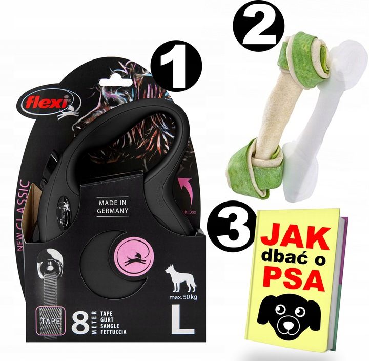 Flexi Smycz Automatyczna New Classic L 8m Do 50kg