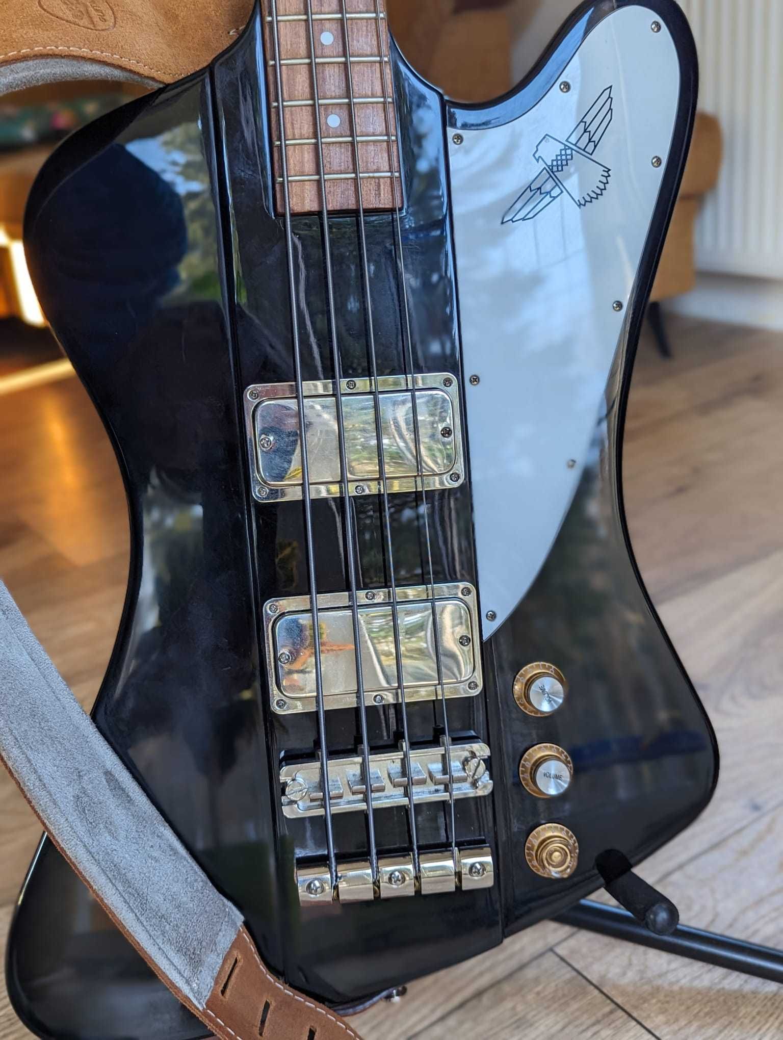 Gitara basowa epiphone thunderbird Pro 60s, + dodatki, stan - bdb