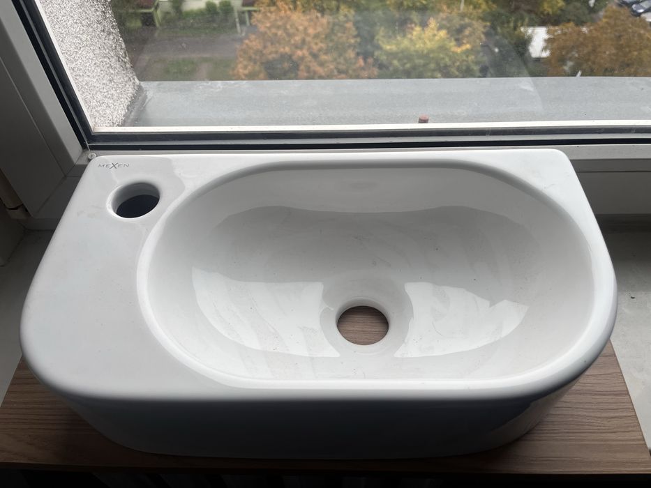 Mexen Viera umywalka nablatowa prawa 40 x 21 cm, biała