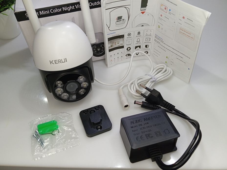 ‼️Наружня/Внутрішня міні Камера відеоспостереження Wi-Fi Kerui 5 МП‼️