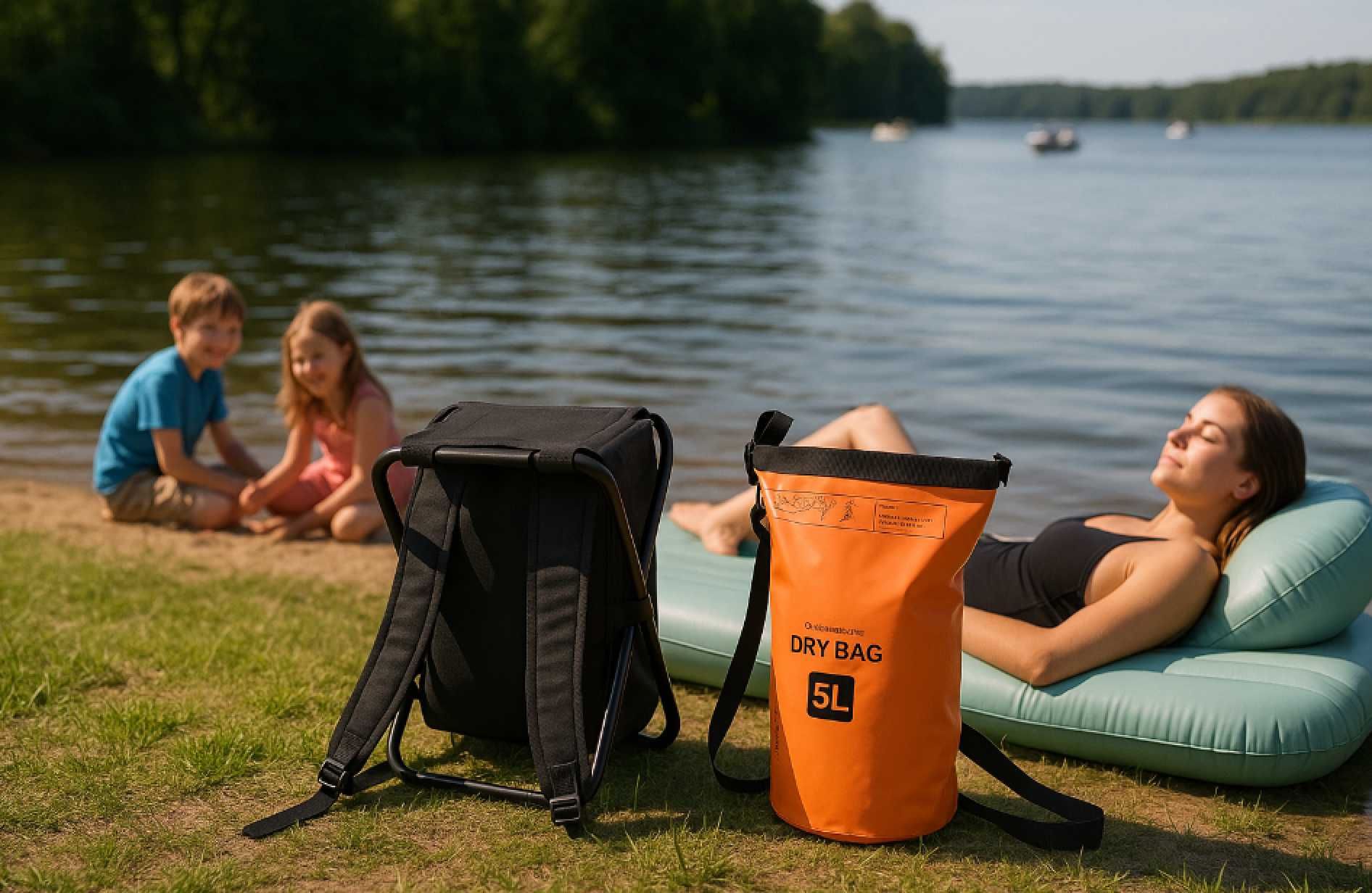 Zestaw+Gratis 2w1 krzesło turystyczne + wodoodporna torba Podróż sport