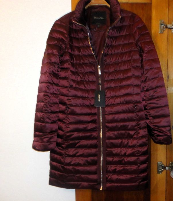 Kispo/ casaco penas bordeaux Massimo Dutti