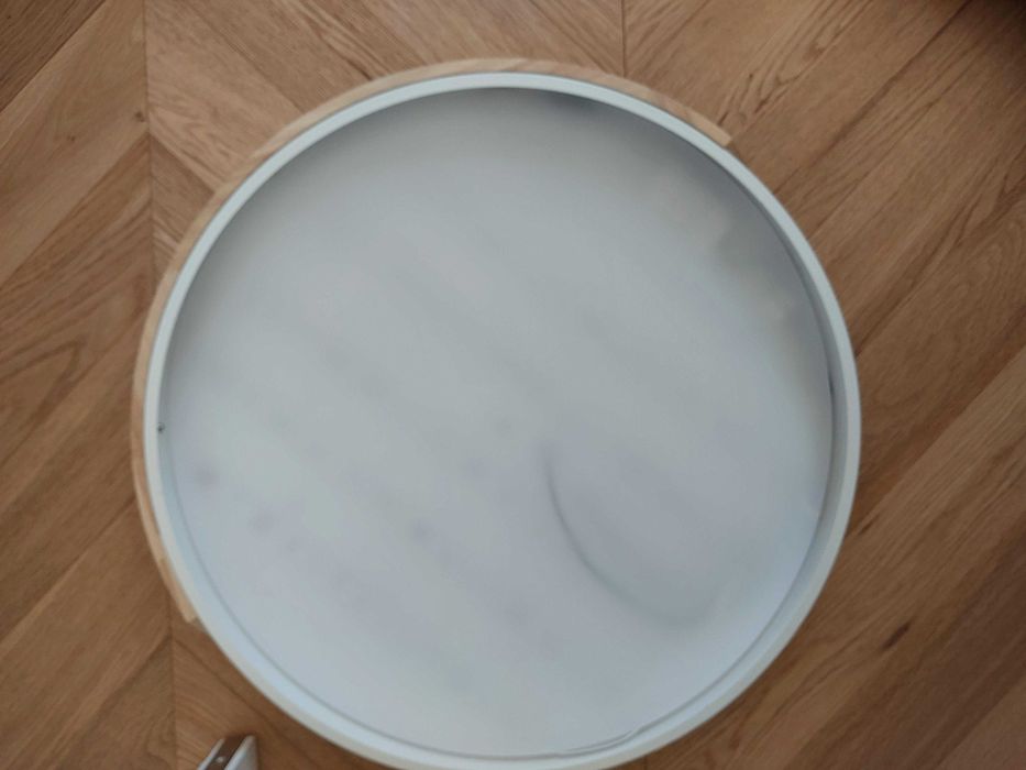 Plafón LED Efectoled branco + madeira