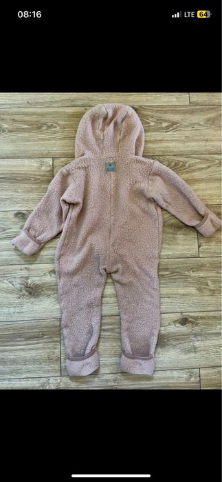 Kombinezon huttelihut 92/98 rozowy merino welna