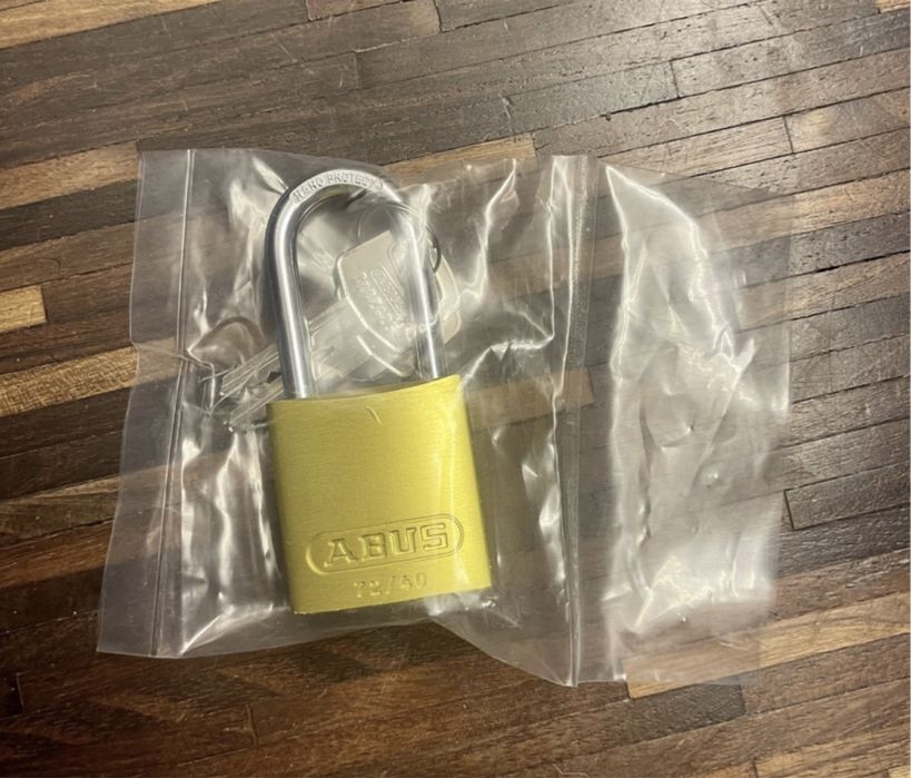 ABUS 72/40 Kłódka aluminiowa żółta anoda lekka bezpieczna