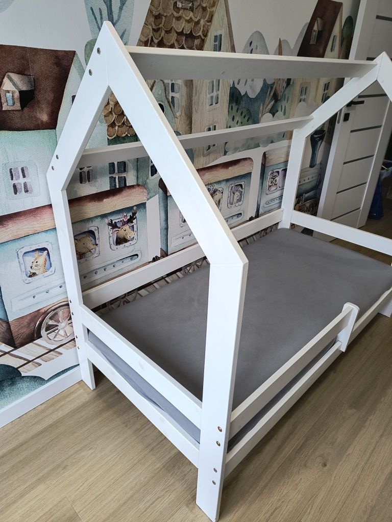 Łóżko domek z szufladą 160x80 i materacem FDM