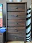 Komoda 5 szuflad Black Red white wenge