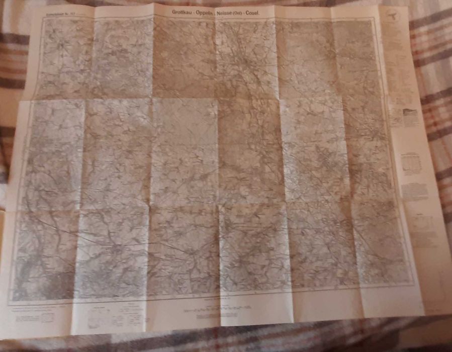 Poniemiecka mapa antyk Reichskarte 117  stan kolekcjonerski 1935 rok