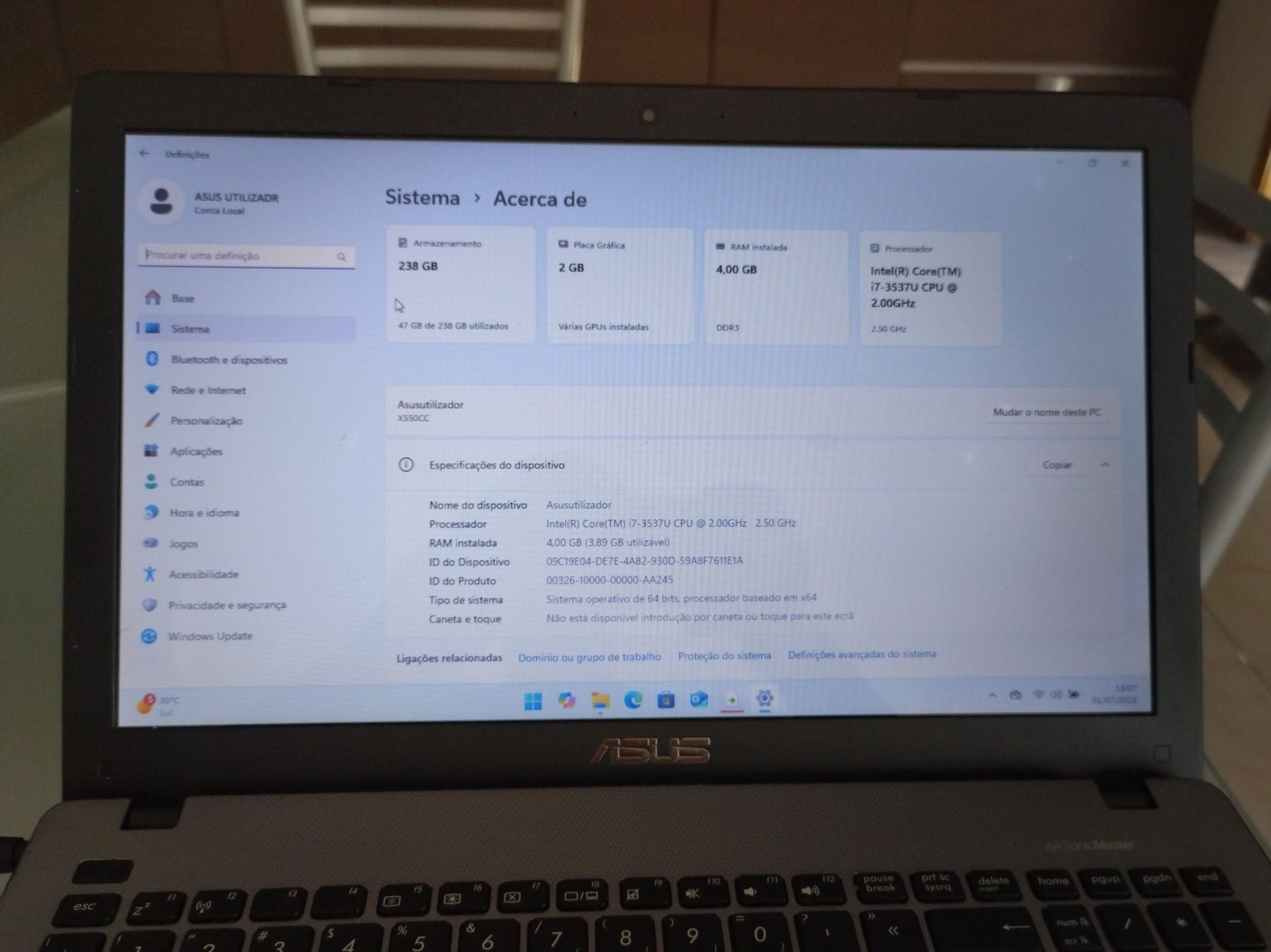 ASUS SonicMaster X550C Core i7