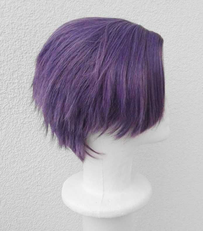 Rafayel Love and Deepspace wig cosplay peruka fioletowa krótka męska