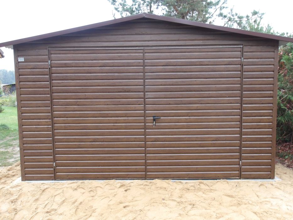 Garaż drewnopodobny DĄB SONOMA 6x6 profil OCYNK 8900 zł z DOSTAWĄ