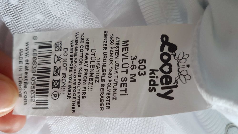 Sukienka do chrztu r. 68 dla niemowlaka