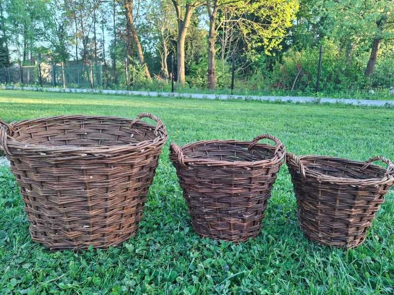 Wiklinowy koszyk z uszami, Mały i głęboki