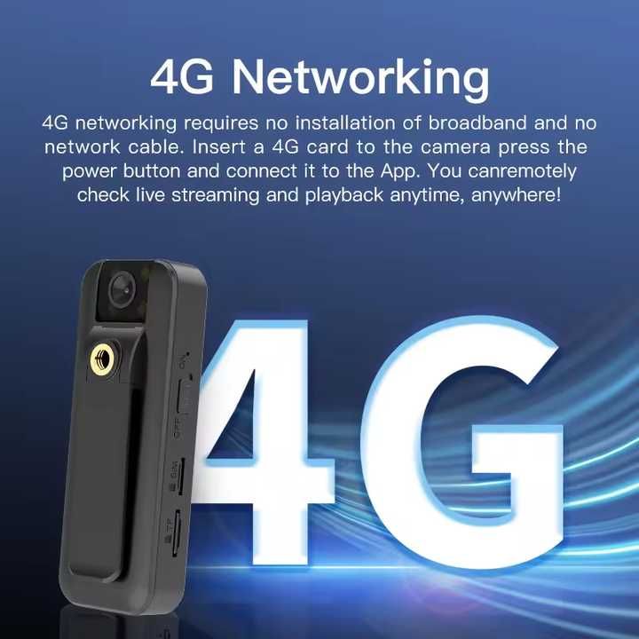 Мини Видео камера с 4G SIM, видеорегистратор, Мини боди-камера 4G