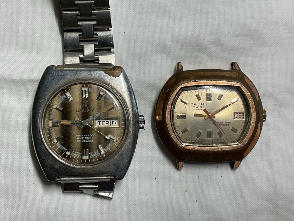 Varios lotes de relogios vintage mecanicos e automaticos marca Cauny
