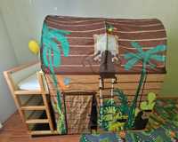 Łóżko 2-stronne Ikea Kura z baldachimem dżungla