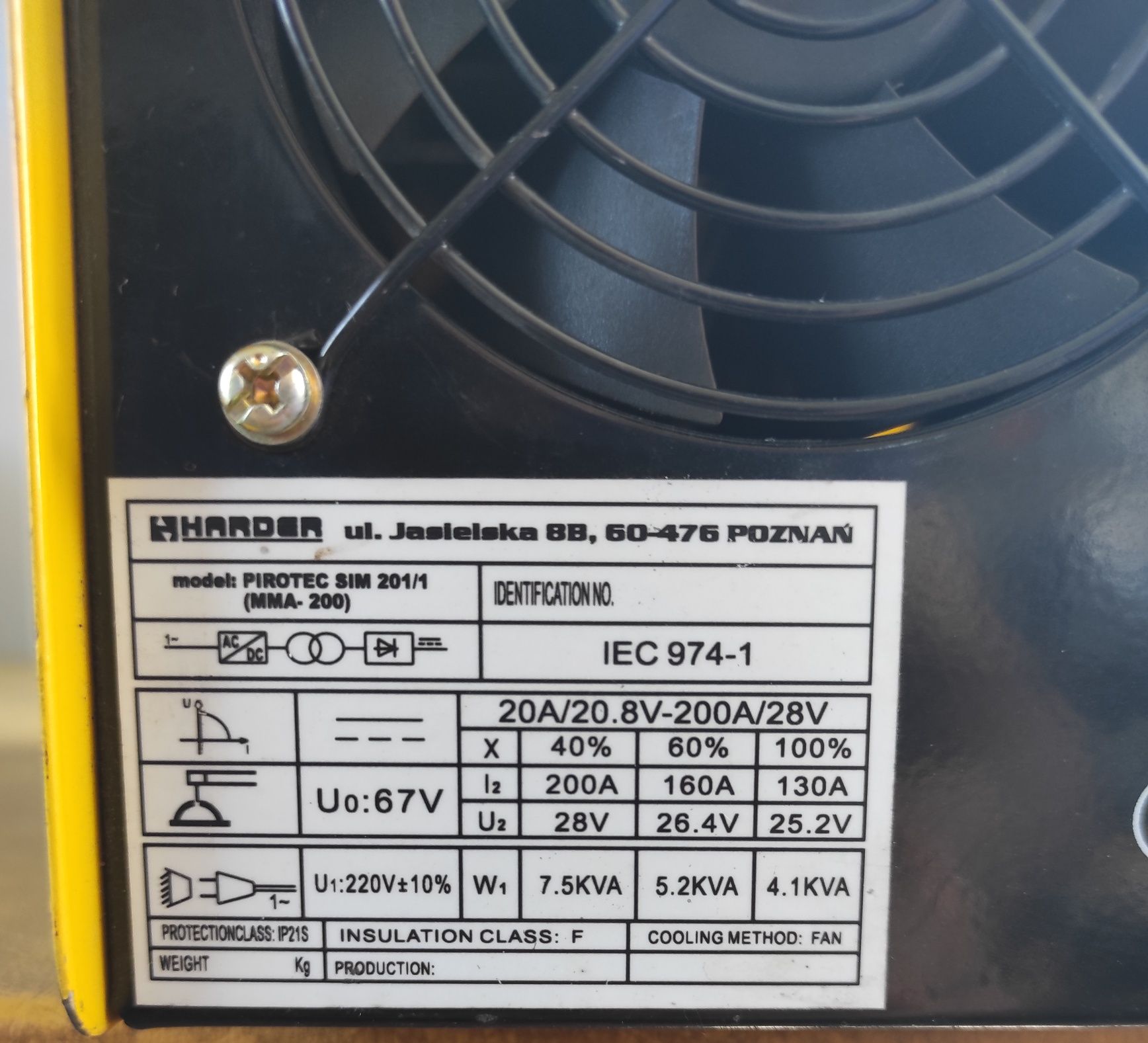 Spawarka inwerterowa  PIROTEC SIM 201/1