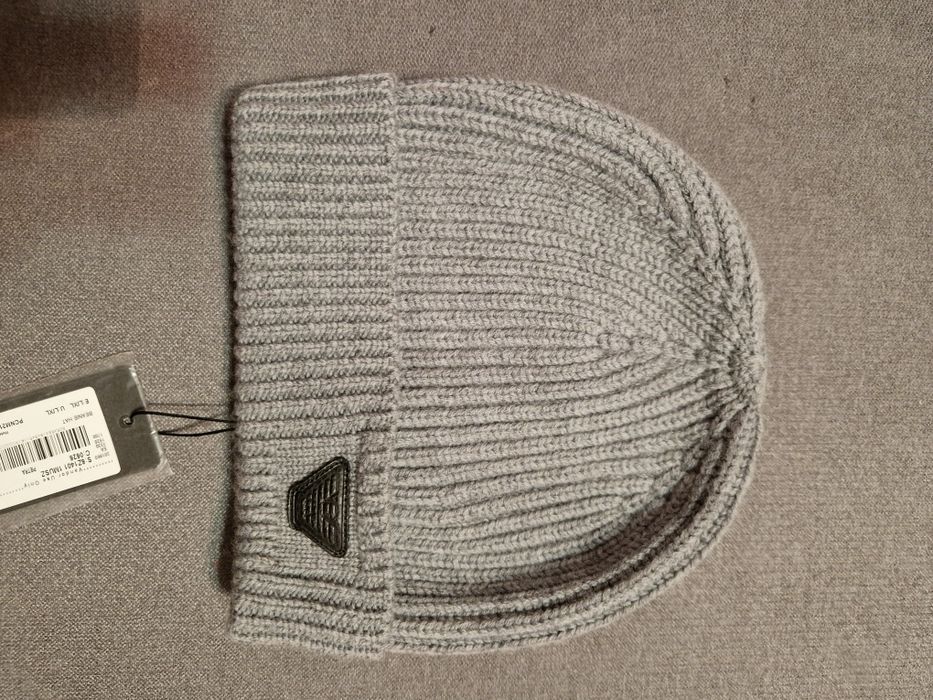 Emporio Armani czapka zimowa szara