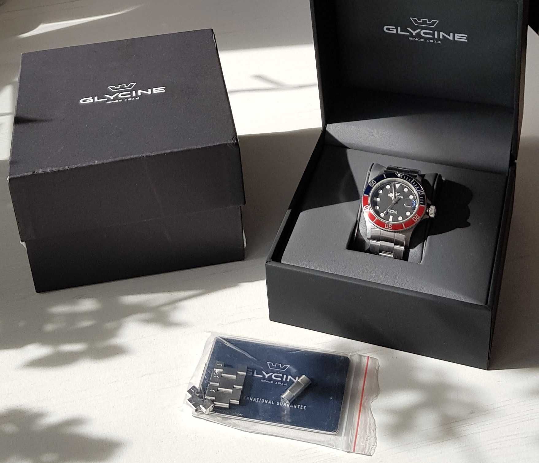 Zegarek męski GLYCINE model Combat SUB 20ATM szafirowe szkiełko stal