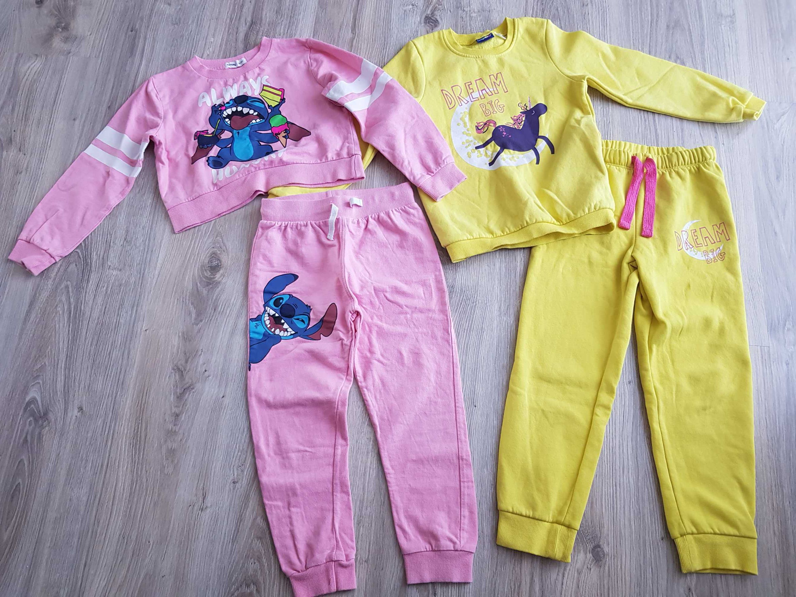 Dresy Stitch Koń bluza spodnie 2 pary Sinsay Lupilu dziewczynki 116