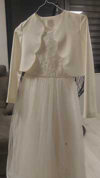 Biała suknia komunijna dla dziewczynki rozmiar ok. 134