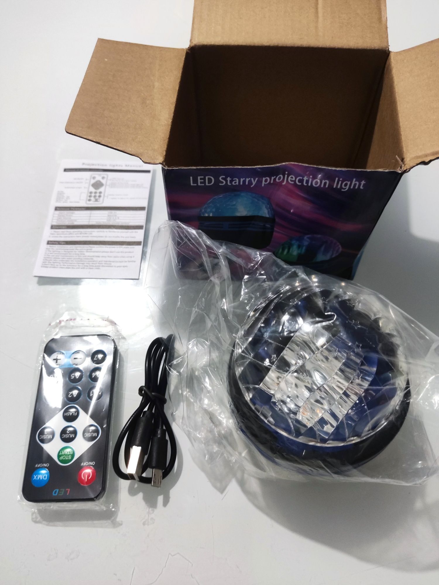 NOWY! Projektor z pilotem Nocne Gwiazdy z Zorzą Polarną