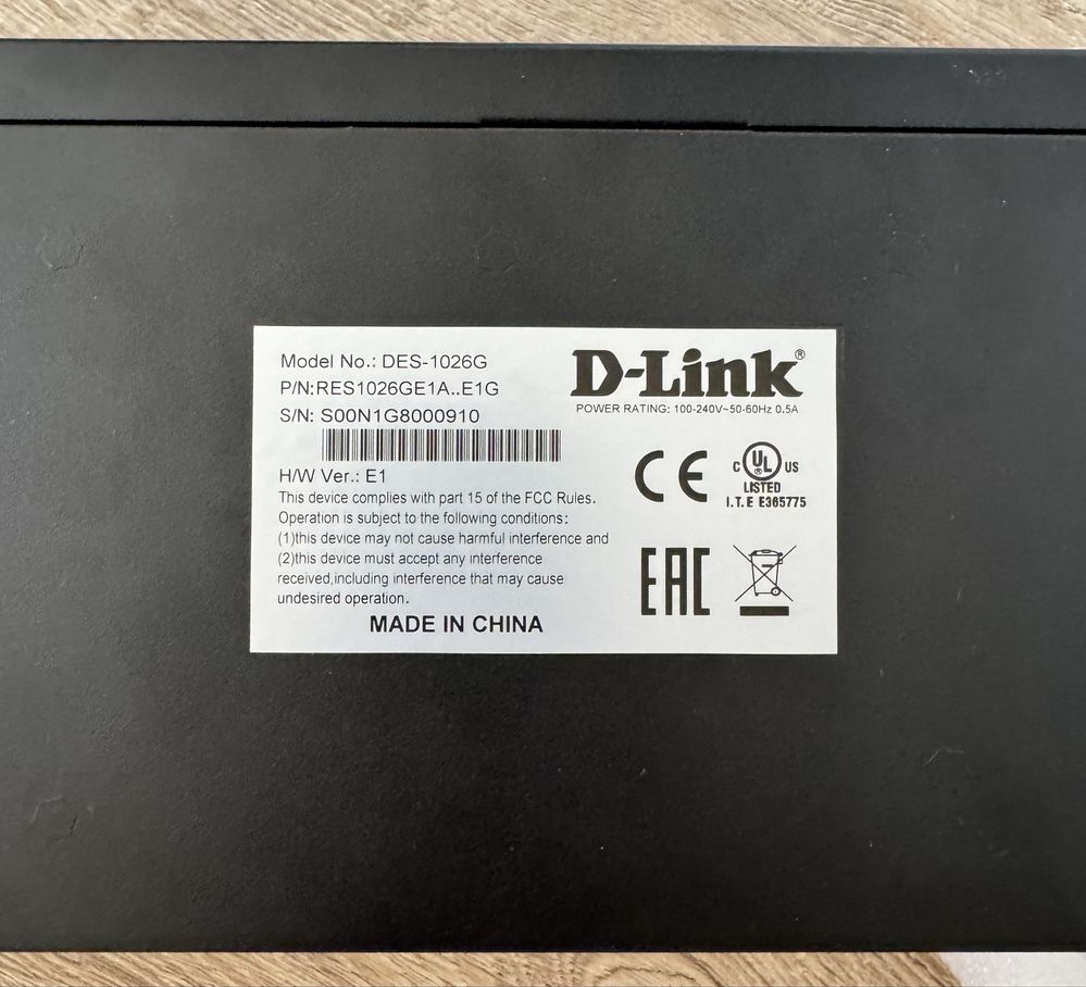 Комутатор некерований Gigabit Switch D-LINK DES-1026G