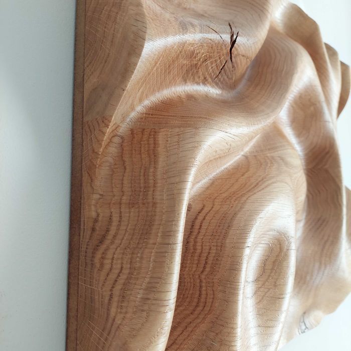 Panel ścienny – fale, 3D, olejowana dekoracja ścienna