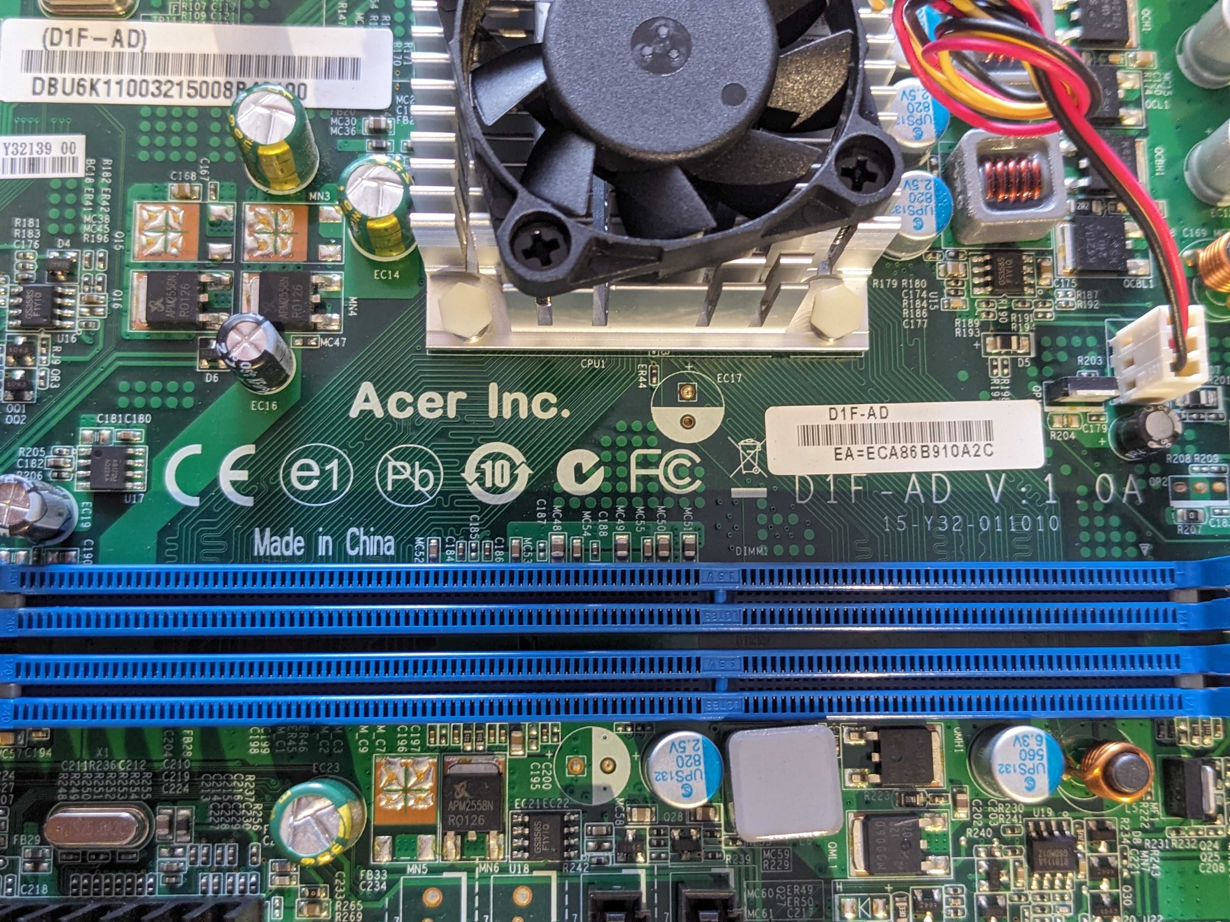 Материнська плата Acer D1F-AD AMD-E350 DDR3 mini-ITX (microATX) hdmi