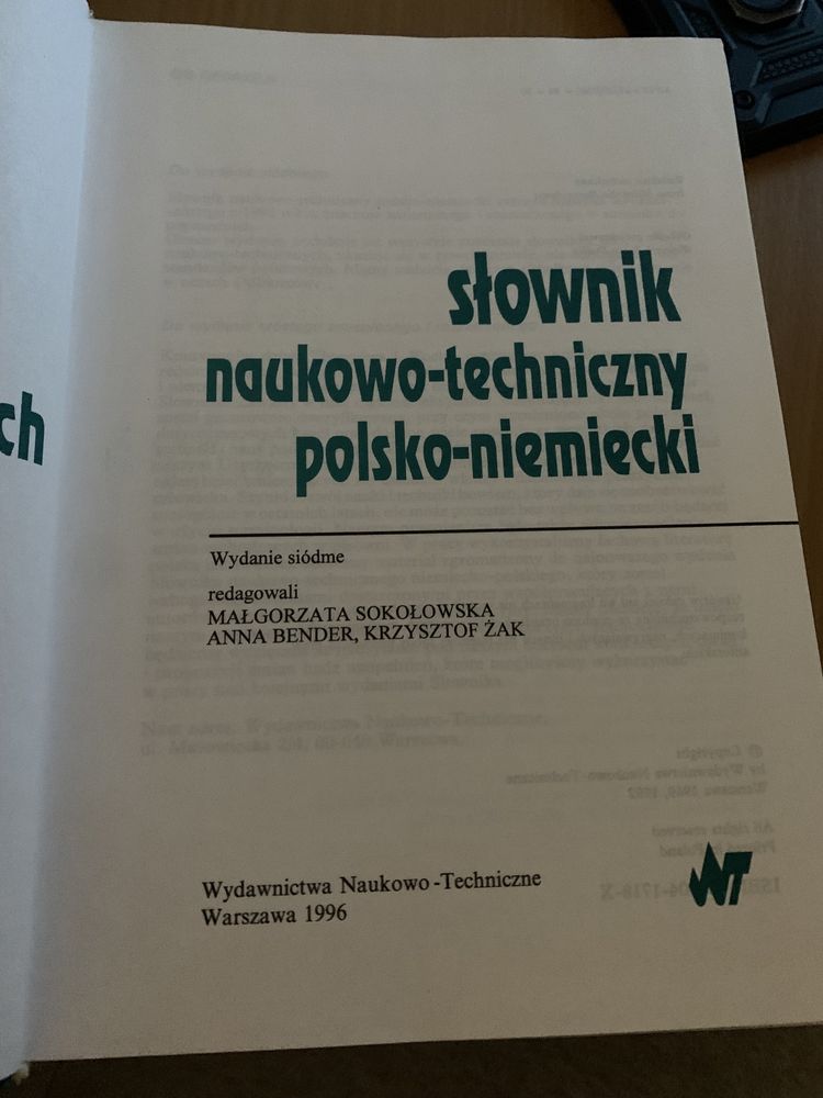 „Słownik naukowo-techniczny polsko-niemiecki”