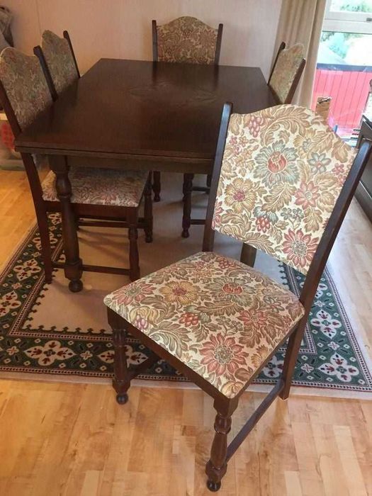 Zestaw stol i 6 krzesel