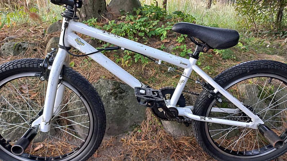 Rower Młodzieżowy Bmx Fishbone P1000 do Skakania Rotor 360 4 Pegi 20