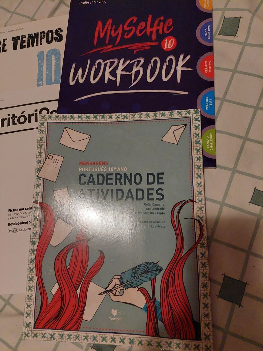 6 livros de actividades 10 ano novos