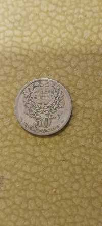Moeda 50 centavos República  portuguesa 1940
